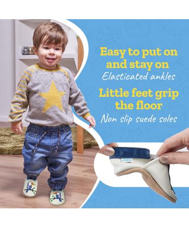 Soft Sole Baby Shoes for Boys and Girls | Leather Toddler Walking Shoes 12-18 Months - Toucan Design - Buy Online on GoSupps.com