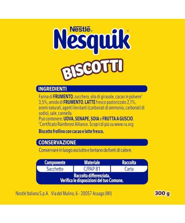  Nesquik NESQUIK Shortbread cookies with cocoa bag 300 g - Buy Online on GoSupps.com