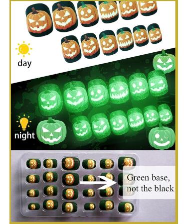 Halloween Luminous Press-On False Nails for Kids | 3 Boxes of Themed Fake Nails with Adhesive Tabs | Short Full Cover Nail Art Decoration - Buy Online on GoSupps.com