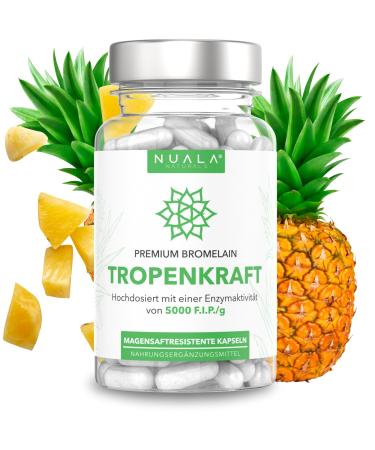 Bromelain high doses 6000 F.I.P.per daily dose I gastric juic resistant I 120 bromelain capsules i 600 mg per piece i 100% natural without additives