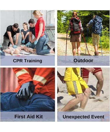 Dztsmart CPR Mask Keychain with Carabiner - Ventilation Mask with Check Valve for First Aid & AED Training - Pocket Size Emergency Breathing Barrier - Buy Online on GoSupps.com