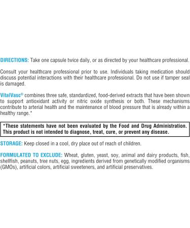 XYMOGEN VitalVasc - Grape Seed & Olive Leaf Extract Capsules -Supplements with Antioxidant Support - Gluten Free, Vegan + Non GMO (60 Caps) - Buy Online on GoSupps.com
