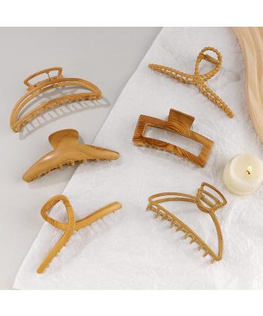 LOSANJI 6PCS Metal Hair Claw Clips - 4 Inch Large Hair Clips for Thick & Thin Hair - Strong Hold Nonslip Jaw Barrettes - Styling Accessories in Gold - Buy Online on GoSupps.com
