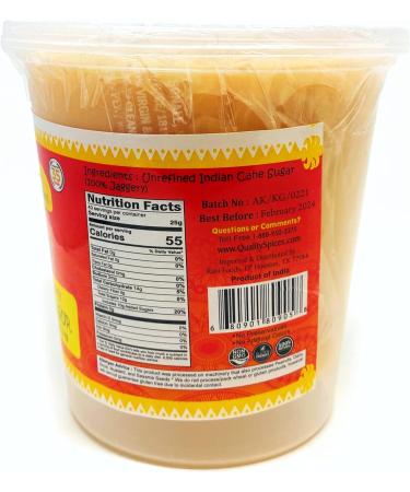 Asian Kitchen Kolhapuri Gur (Jaggery) 1kg - Unrefined Raw Cane Sugar - Gluten Friendly - Vegan - Non-GMO - 1 kg Jar - Buy Online on GoSupps.com