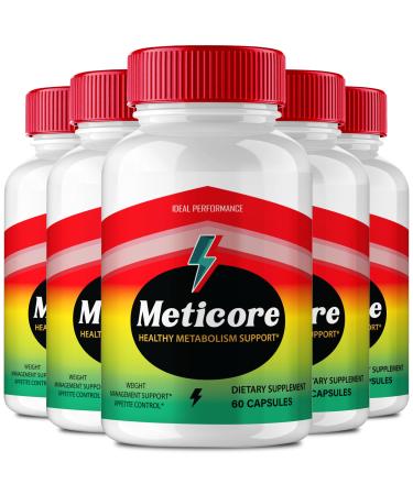 Meticore Keto Capsules Meticore Advanced Formula Supplement Pills - Maximum Strength Meti Core Health and Wellness Capsules All Natural Keto Pills Meti Core Keto Reviews (5 Pack)