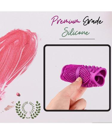 Lilyleaf Silicone Makeup Brush Cleaning Mat - Large 6.5x4.1 inches Pad with 5 Textures - Portable Brush Cleaner Scrubber - 1 Count - Buy Online on GoSupps.com