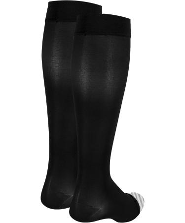 Truform Women's Compression Stockings 20-30 mmHg Knee High Open Toe Black Small - Pack of 2 for Optimal Leg Health - Buy Online on GoSupps.com