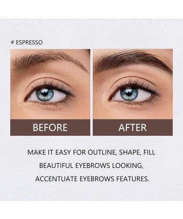 KYDA Liquid Eyebrow Brush Set - Angled Brow Brush Laminated Eyebrow Pen & Lasting Liquid Brow Cream in Espresso - Perfect for Natural Brows - Buy Online on GoSupps.com