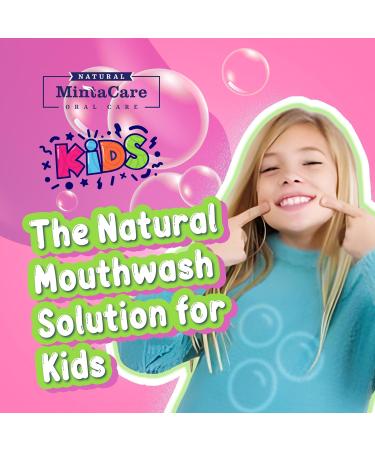 All Natural Organic Oil Pulling for Kids - Fluoride & Alcohol Free Mouthwash - Bubble Gum Flavor - 8oz Made in USA - Promotes Gum & Oral Health - Buy Online on GoSupps.com