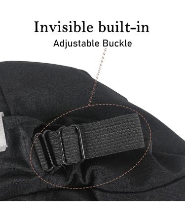 Silk Lined Slouchy Bonnet Sleep Cap for Women - Stay On Beanie Hat for Night Sleeping - Black Pink - Buy Online on GoSupps.com