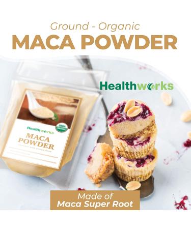 Healthworks Maca Powder Raw - 32oz | Certified Organic Flour for Keto, Vegan, Non-GMO | Premium Peruvian Origin for Breakfast, Smoothies, Baking & Coffee - Buy Online on GoSupps.com