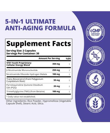 Doctor-Formulated NAD+ Supplement with NMN 250mg & NR 100mg Multi-Pathway NAD Booster with Resveratrol PQQ & Betaine Supports Cellular Repair Heart Health Energy Focus & Healthy Aging - Buy Online on GoSupps.com