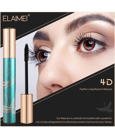 Black Mascara Waterproof 4D Silk Fiber Extra Long Lash Mascara for Thicker and Voluminous Lashes All Day Exquisit Long Thick Eyelashes Anti-smudge - Buy Online on GoSupps.com