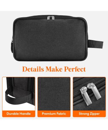Lifewit Large Black Toiletry Bag for Men | Double Zipper Travel Shaving Dopp Kit | Water-Resistant Organizer for Toiletries and Accessories - Buy Online on GoSupps.com