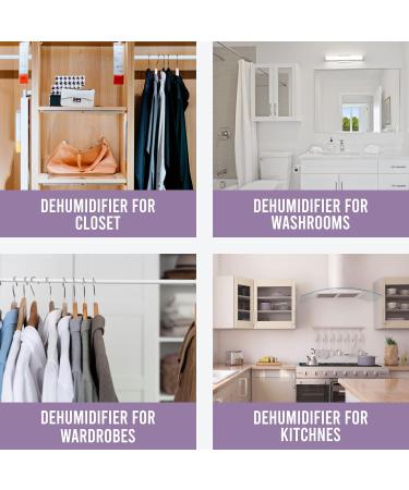 MY TO Wardrobe Dehumidifier Hanging Bags - 8 x 190g Lavender Scented Damp Absorber for Home, Kitchen, Window, and Caravan - Buy Online on GoSupps.com