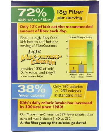 Fiber Gourmet Light Pasta Mac & Cheese Low Calorie High Fibre Kosher 170g - Buy Online on GoSupps.com