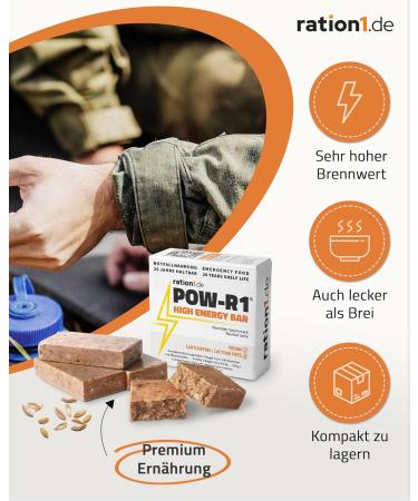 POW-R1 High Energy Bar - 10 Pack (10x250g) | Perfect for Hiking & Cycling | Energy Boost for Adventures - Buy Online on GoSupps.com