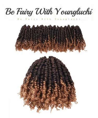 Passion Twist Crochet Hair - 7 Packs Ombre Blonde Short Pre-twisted Hair Extensions - Buy Online on GoSupps.com