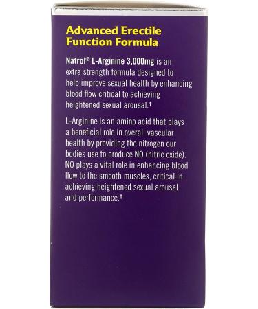 Natrol L-Arginine 3000 mg - 90 Tablets | Boost Nitric Oxide & Energy - Buy Online on GoSupps.com