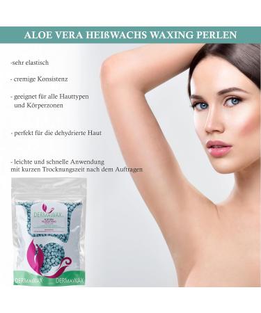 Dermawax Profi Waxing Set - 1000ml Wax Device Aloe Vera Wax & Aftercare | Made in Spain - Buy Online on GoSupps.com