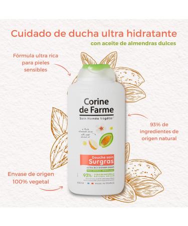 Corine de Farme Surgras Almond Oil Shower Cream 500ml - Nourishing Moisturizer for Soft Skin | International Shipping - Buy Online on GoSupps.com