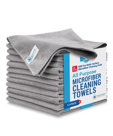 MW Pro Microfiber Cleaning Cloths (12 Pack) | Size 16