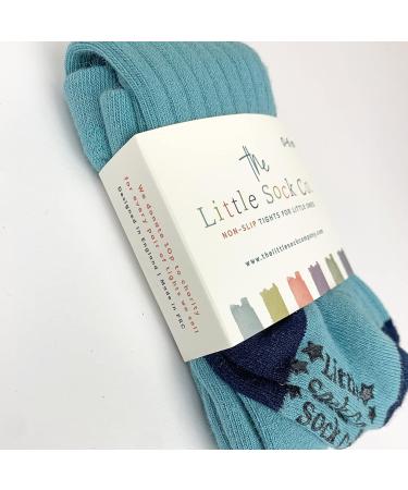 Non-Slip Ribbed Baby & Toddler Girls Tights - Cozy Winter Warm Anti-Skid Tights | 0-6 Months Aqua - Buy Online on GoSupps.com