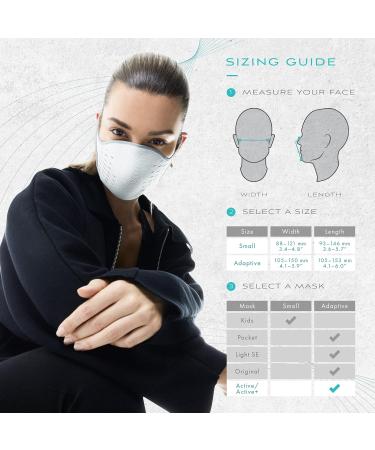 Airpop Active Reusable Face Mask 5-Layer Filter Face Coverings for Sports Contoured Fit Folding Adjustable Face Mask Adult Face Masks for Pollutant Protection Grey/White - Buy Online on GoSupps.com