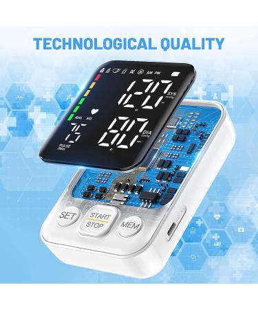 Automatic Digital Blood Pressure Monitor with Large Cuff, Led Display - 240 Memory, 2 Users - White - Buy Online on GoSupps.com