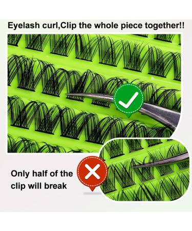 Eyelash Clusters 120/160 Clusters/1 Boards DIY Single Eyelash Cluster Eyelash Extensions D Curl/Waterproof:48-72 Hours Not Easy Fall Off + Easy to Apply D - Buy Online on GoSupps.com