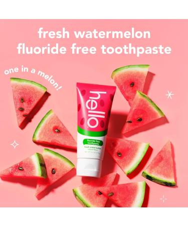 Hello Smiling Shark and Fresh Watermelon Fluoride Free Kids Toothpaste Pack, Includes 4.2 oz Smiling Shark Kids and 4.2 oz Fresh Watermelon Toothpaste - Buy Online on GoSupps.com
