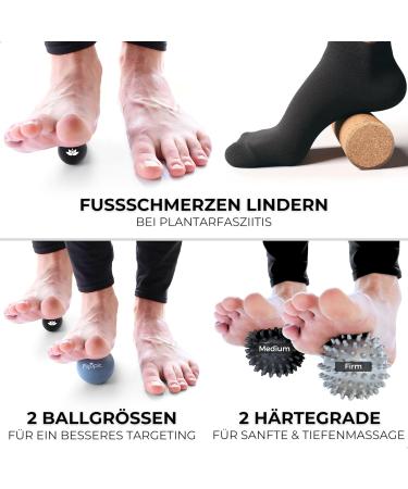 Plyopic Massage Ball Set - Lacrosse Ball & Hedgehog Balls for Targeted Foot & Fascia Self-Massage | Ideal for Physio & Relaxation | International Shipping - Buy Online on GoSupps.com
