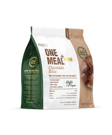 NUPO One Meal +Prime Vegan Shake Chocolatey I Tasty meal replacement shakes for a balanced diet I High in protein I No added sugars I 24 vitamins and minerals I 360g