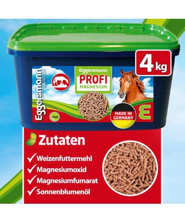 Buy EGGERSMANN Professional Magnesium Horse Feed - 4 kg Supplement for Muscle Support & Relaxation - High-Quality Magnesium Tryptophan & B Vitamins - Buy Online on GoSupps.com