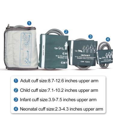 Buy Fully Automatic Upper Arm Blood Pressure Monitor - 3 Modes 4 Cuffs Adapter-Free Sphygmomanometer for Accurate Readings - International Shipping Available - Buy Online on GoSupps.com