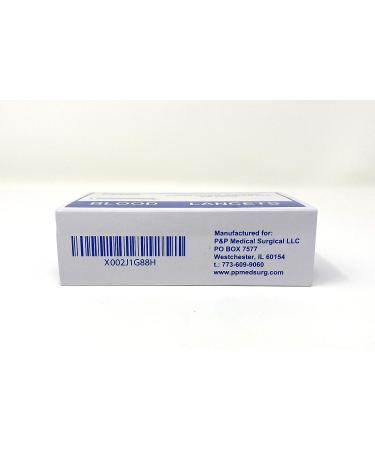 P&P Medical Surgical Stainless Steel Lancets - Box of 200, Individually Foil Wrapped - Buy Online on GoSupps.com