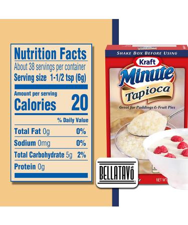 Minute Tapioca Bundle - 2x 8oz Kraft Packages + BELLATAVO Fridge Magnet | Ideal for Tapioca Pudding and Fruit Pie Filling - Buy Online on GoSupps.com