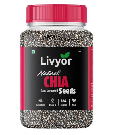 Graines de chia crues pour perte de poids avec om ga-3 riches en calcium non torr fi es (200 g) 200 g (Lot de 1)