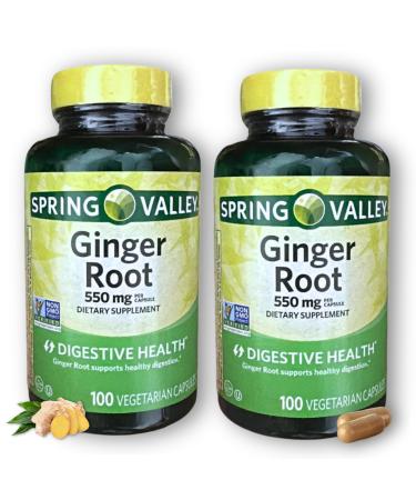 FUSION SHOP STORE Smart choices meaningful life! Ginger Root 550 mg- Organic Supplements 100 Capsules (Pack of 2)