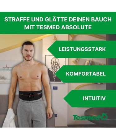 Tesmed Absolute: Electric EMS Abdominal Muscle Trainer Belt - 15 Programs Unisex Rechargeable Made in Italy - Buy Online on GoSupps.com