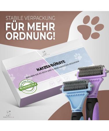 Pretty PAW Cat Brush - Gentle Hair Removal for Long & Short Hair Cats | Lavender Massage Brush for Soft Undercoat - Buy Online on GoSupps.com