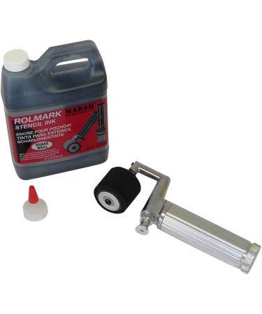 MARSH - RFR200F-30 Fountain Roller Kit with Full 3 Length Roller and 1 qt. Black Rolmark Stencil Ink