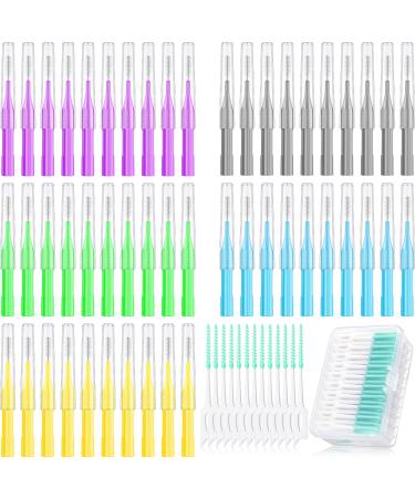 250 Pieces Interdental Brush Tooth Floss Tooth Cleaning Tool Toothpick Dental Tooth Flossing Head Oral Dental Hygiene Dental Flosser Teeth Soft Dental Picks Refill Dental Flosser Toothpick Cleaners Bright Color