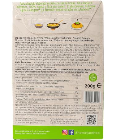 The Konjac Shop Konjac Spaghetti with Oatmeal 270g Gluten Free & Vegan Only 14 kcal Low Carb Ready to eat Pack of 5 - Buy Online on GoSupps.com