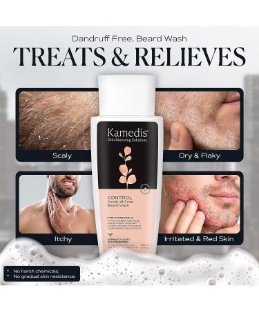 KAMEDIS OTC Beard Wash for Men - Dandruff-Free, Flake-Free Beard Care with Pyrithione Zinc - 6.7 Oz - Buy Online on GoSupps.com