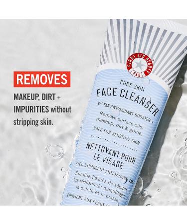 First Aid Beauty Pure Skin Face Cleanser - Sensitive Skin Cream Cleanser - Travel Size 2 oz - Buy Online on GoSupps.com