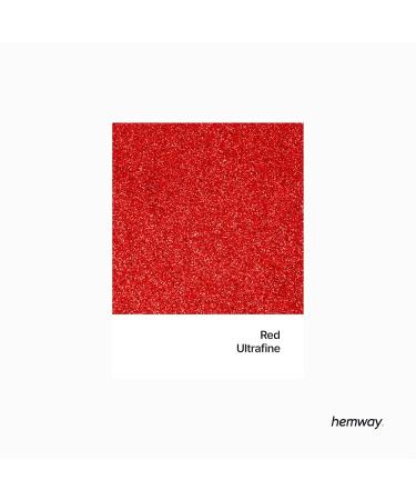 Hemway Ultrafein Extra Fine Sparkle Glitter - Red Cosmetic Safe 100g | 1/128 (0.2mm) for Makeup & Crafts - Buy Online on GoSupps.com