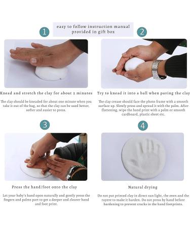 Baby Footprint and Handprint Kit with Picture Frame | UK Company | Newborn Baby Shower Gifts - Buy Online on GoSupps.com