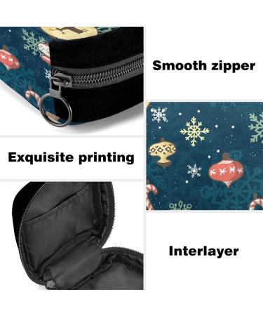GIAPB Period Bag - Sanitary Napkin Storage & Makeup Pouch - Snowflake Blue Design - Buy Online on GoSupps.com