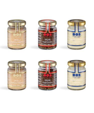 Mix of truffle sauces 6 x 80g - also ideal gift idea Professional box made in Italy